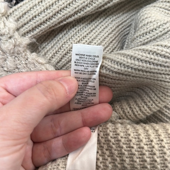 Chico's Nub Knit Open Front Cardigan Wool Blend Women's Size 2 Tan Beige - Picture 8 of 14